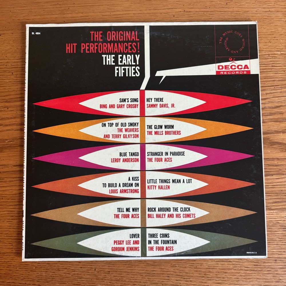 DECCA Records The Original Hit Performances The Early Fifties‎ Vinyl LP Record